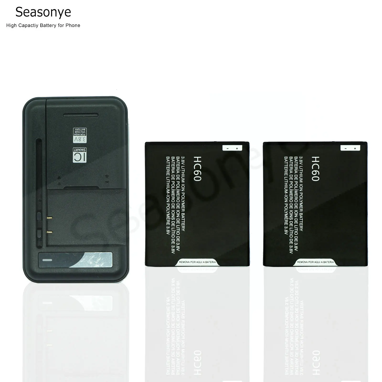 

Seasonye 2x 2685mAh / 10.2Wh HC60 Phone Replacement Battery + Universal Charger For Moto C Plus Dual SIM XT1723 XT1724 XT1725