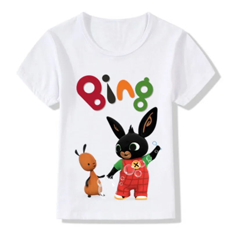 

Children Cartoon Bing Rabbit/Bunny Design T-Shirts Boys Girls Tops Tees Cartoon Design Funny Tees Kids Summer Casual Clothes