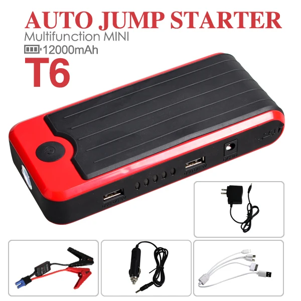 12000 mAh Portable Battery Charger & Jump Starter Booster Pack & 12V