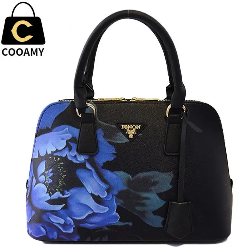 

women messenger bag famous brand pu leather Designer handbags high quality tote print floral shoulder bag for lady bolsas sac