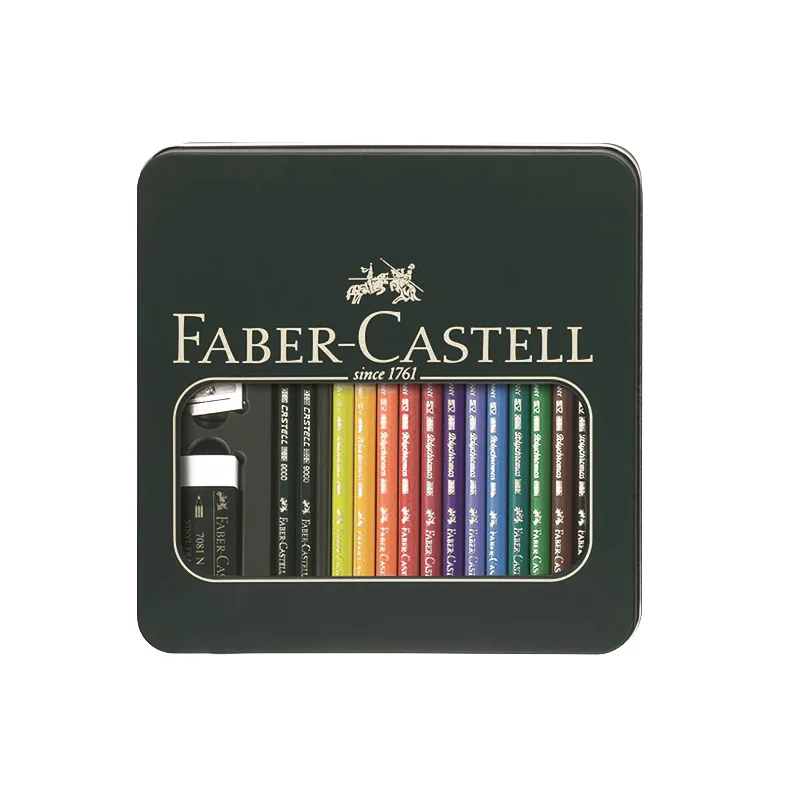 Faber Castell 110040 Matita Di Colore Set Pittura Matita Schizzo A Matita Di Colore Grassa Art Design