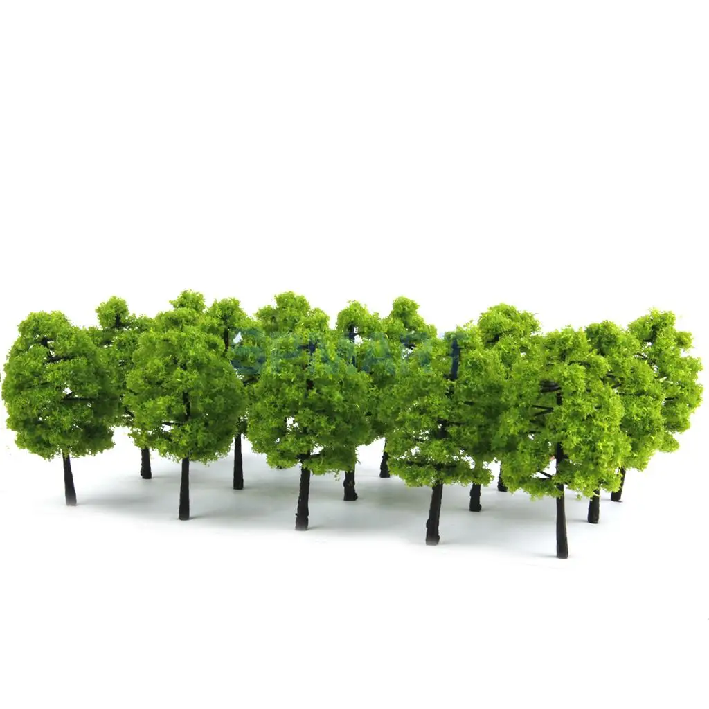 MagiDeal 40Pcs Mini Model Tree HO Z for Street Railway Park Village Model Building Layout Scenery Toys