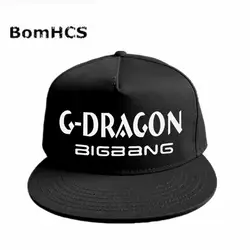 BomHCS Kpop G-Dragon BIGBANG Snapback Шляпу Регулируемая Охота Пеший туризм походы теннис Бейсбол Кепки