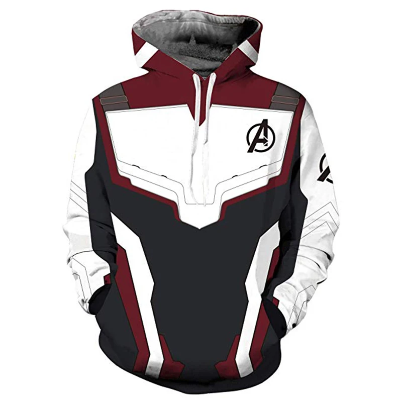 

Hoodie Cosplay Avengers Endgame Quantum Realm Sweatshirt Jacket Advanced Tech Costumes Avengers End Game Hood Superhero Hoodies