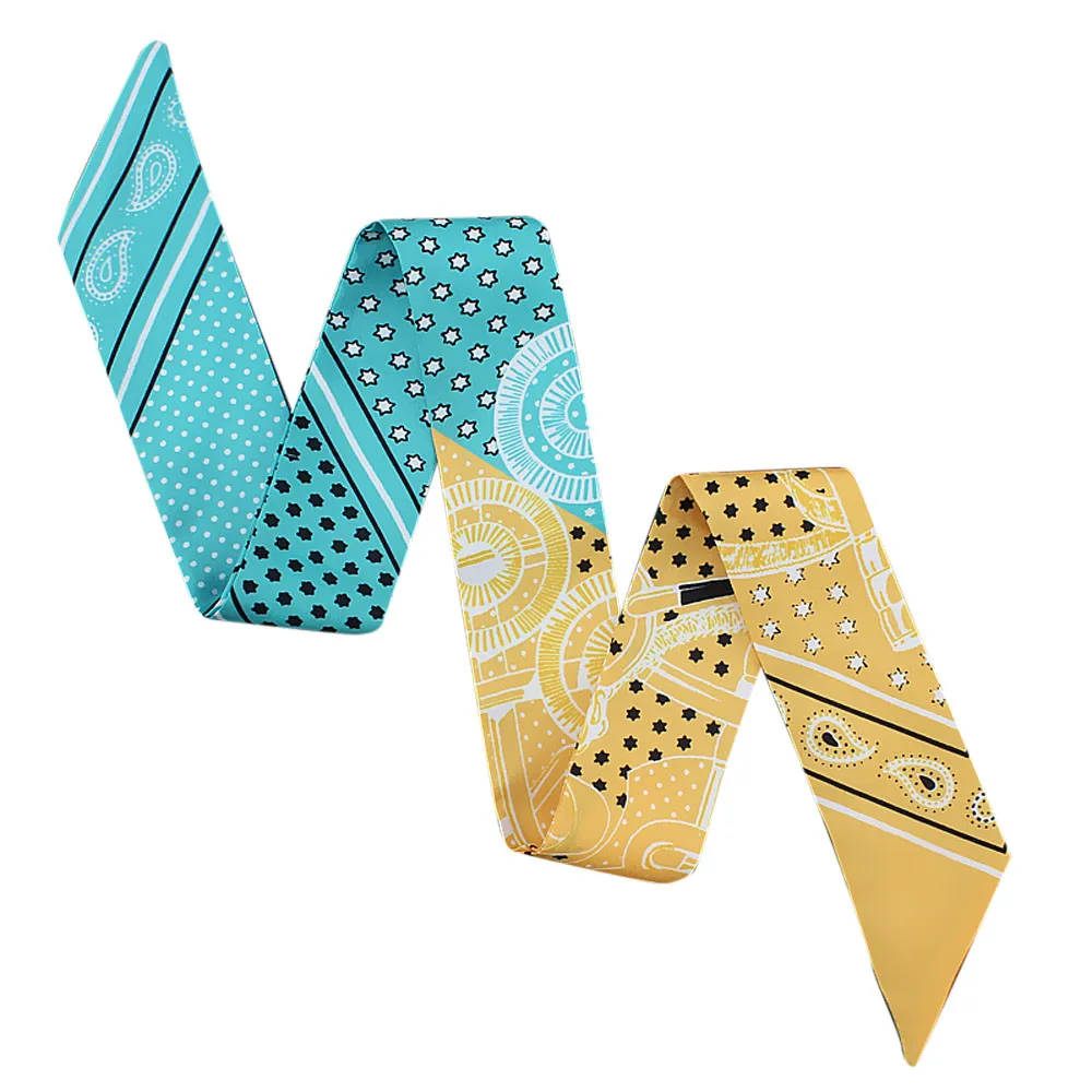 Fashion Ladies Ribbon Tied Handle Small Ribbon Scarf Women Hair Bags Handle Decoration Tie Multifunction Scarf bufanda mujer A9