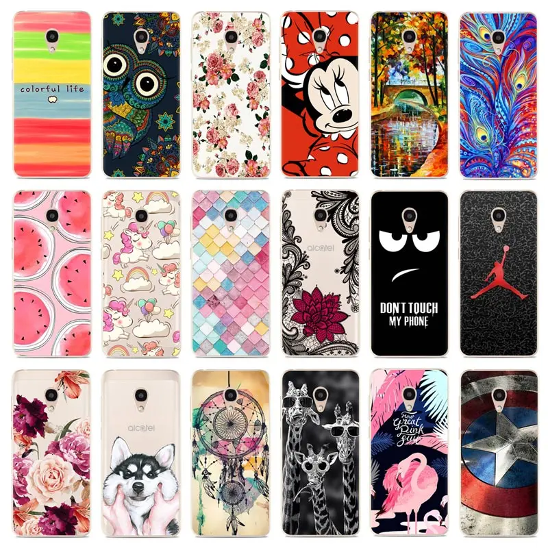 

Phone Case For Alcatel 1C / 1X / 3 / 3C / 3V / 3X Cute Cartoon High Quality Painted TPU Soft Case Silicone Cover