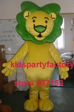 Sommer heißer verkauf!! Neue Für Erwachsene löwe mit yellow anzüge schuhe hände maskottchen kostüm-fantasie-partei kleid Halloween kostüm