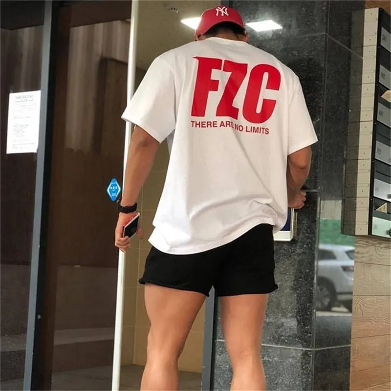 Новые летние принт Fzc есть никаких ограничений Повседневное Для мужчин футболка