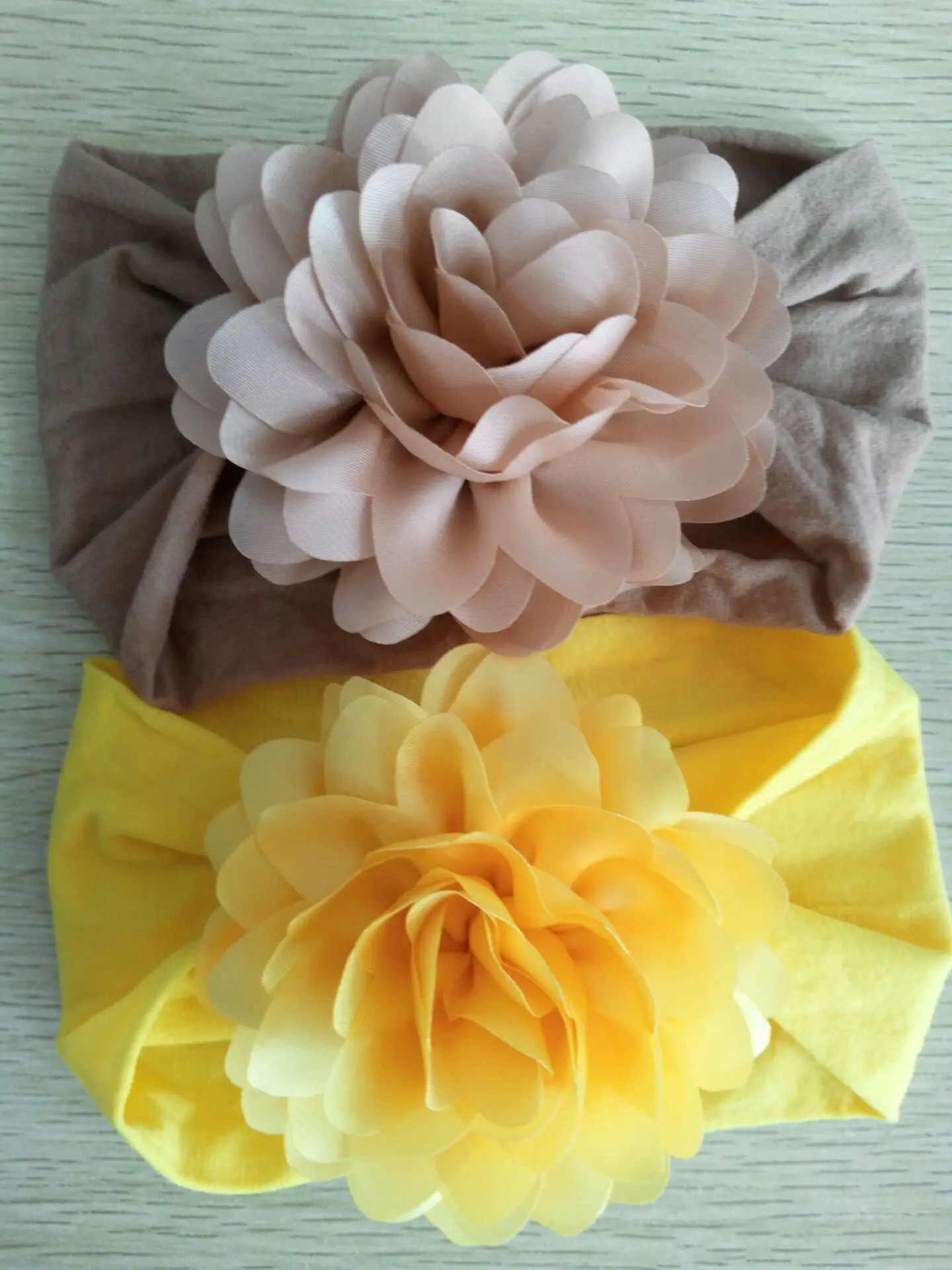 

36pc/lot Boutique Princess 3.2" Chiffon Flower with Wide Nylon Headbands Children Girls Turband Headwraps Hair Accessories