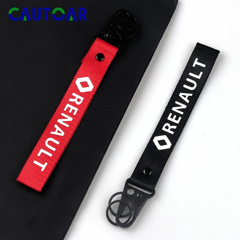 

Fashion Nylon rope key Car keychain Keyring For Renault 2 Button Clio Scenic Megane Duster Sandero Captur Twingo Accessories