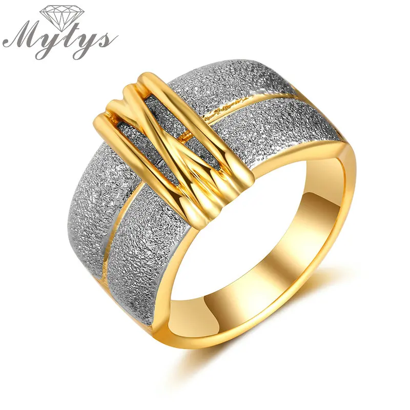 Mytys черные и серебряные смешанные цвета двухцветные золотые кольца для женщин