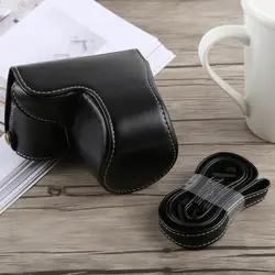 Ретро Винтаж Роскошные полный средства ухода за кожей искусственная кожа цифровой Камера сумка чехол для Sony a5100 Digital чехол с ремешком