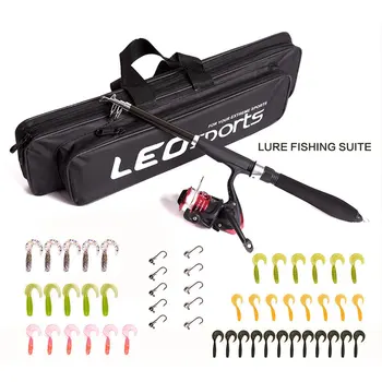 

LEO Telescopic Fishing Rod Pole + Spinning Fishing Reel + Fishing Tackle Carrier Bag Case Fishing Gear Set