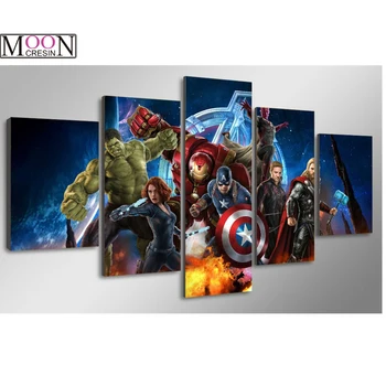 

MOONCRESIN DIY Diy Diamond Painting Cross Stitch Marvel's The Avengers Diamond Mosaic Full Diy Diamond Embroider Multi Christmas
