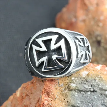 

316L Stainless Steel Cool Hot Cross Biker Ring