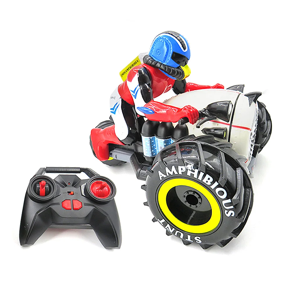 

Flytec 989-333 2.4GHz Amphibious Stunt RC Motorcycle 360 Degrees Rotation Motorbike Vehicle RC Toy for Kids Gift