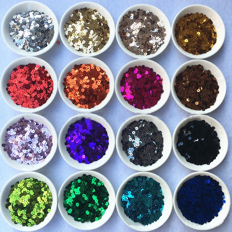 

2000pcs PVC sequins Multicolor Plastic Loose Sequins for Dress Home Party Wedding Decor Sequins Glass Beads Tube Spot 4mm