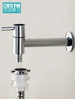

Toilet Faucet Bib-cock Faucet Brass Washing Machine Faucet,Garden Waterfall Tap Single Cold Waterfall Tank Tap Long Section