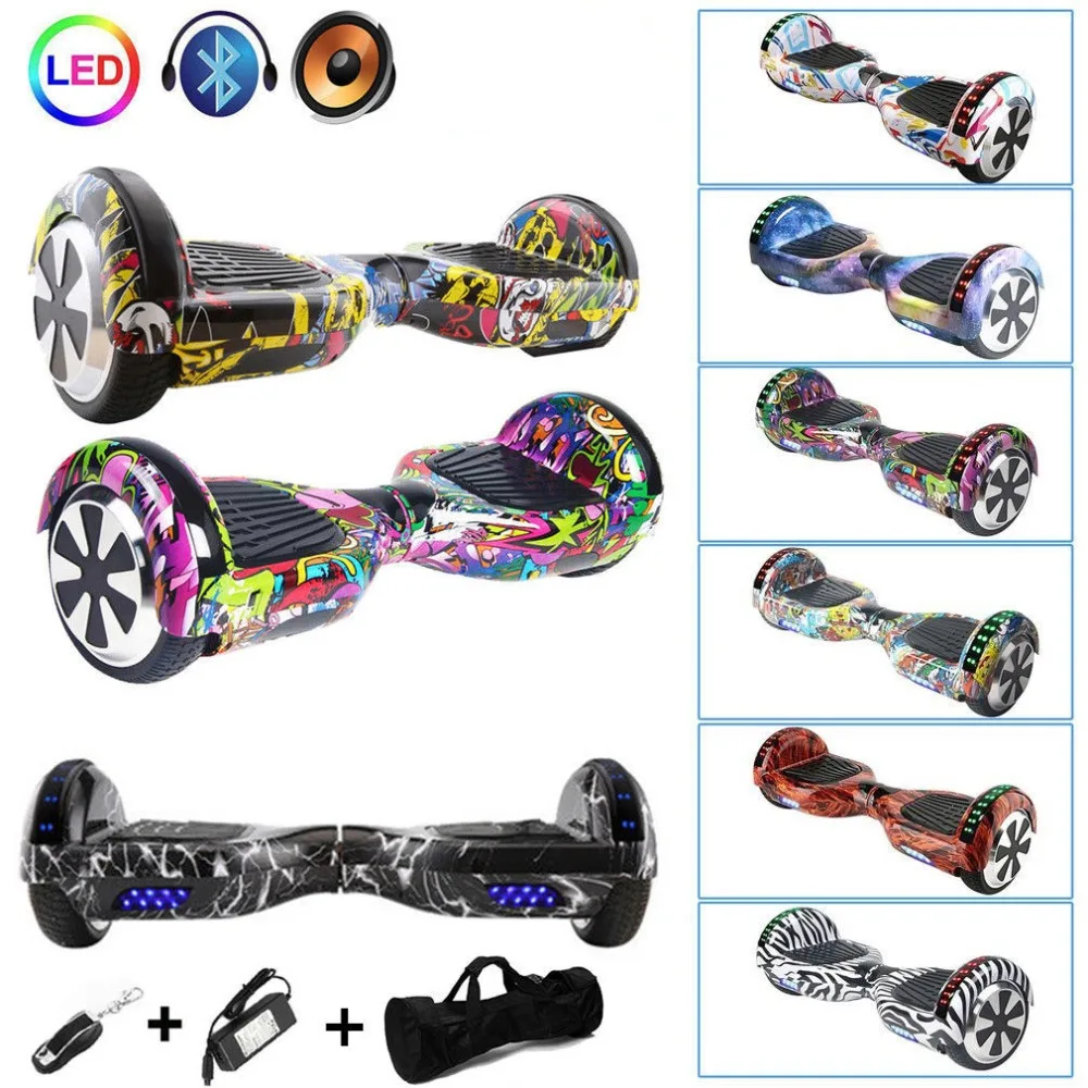 Hoverboard 6 5 Inch Self Balancing Electric Scooter Led Hoverboard 6 5 Inch Self Balancing Electric Scooter Led Skate Board Support Bluetooth Speaker Function Us Plug