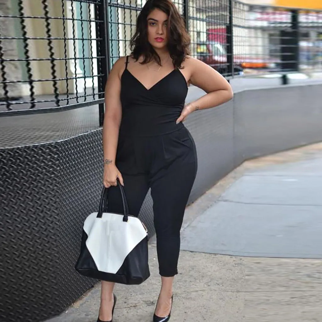 

Women's Plus Size Sexy V-neck Jumpsuits For Women 2018 Jumpsuit Women Body Suit Women Sexy Bodysuit Women Lace