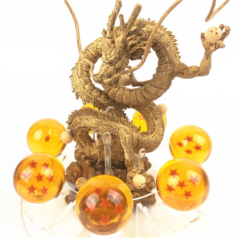 

Newest Anime Dragon Ball Action Figures Shenron Set Dragonball Z Figures Set Version. 2 Dragon+7pcs Balls+Shelf Figuras DBZ Toys