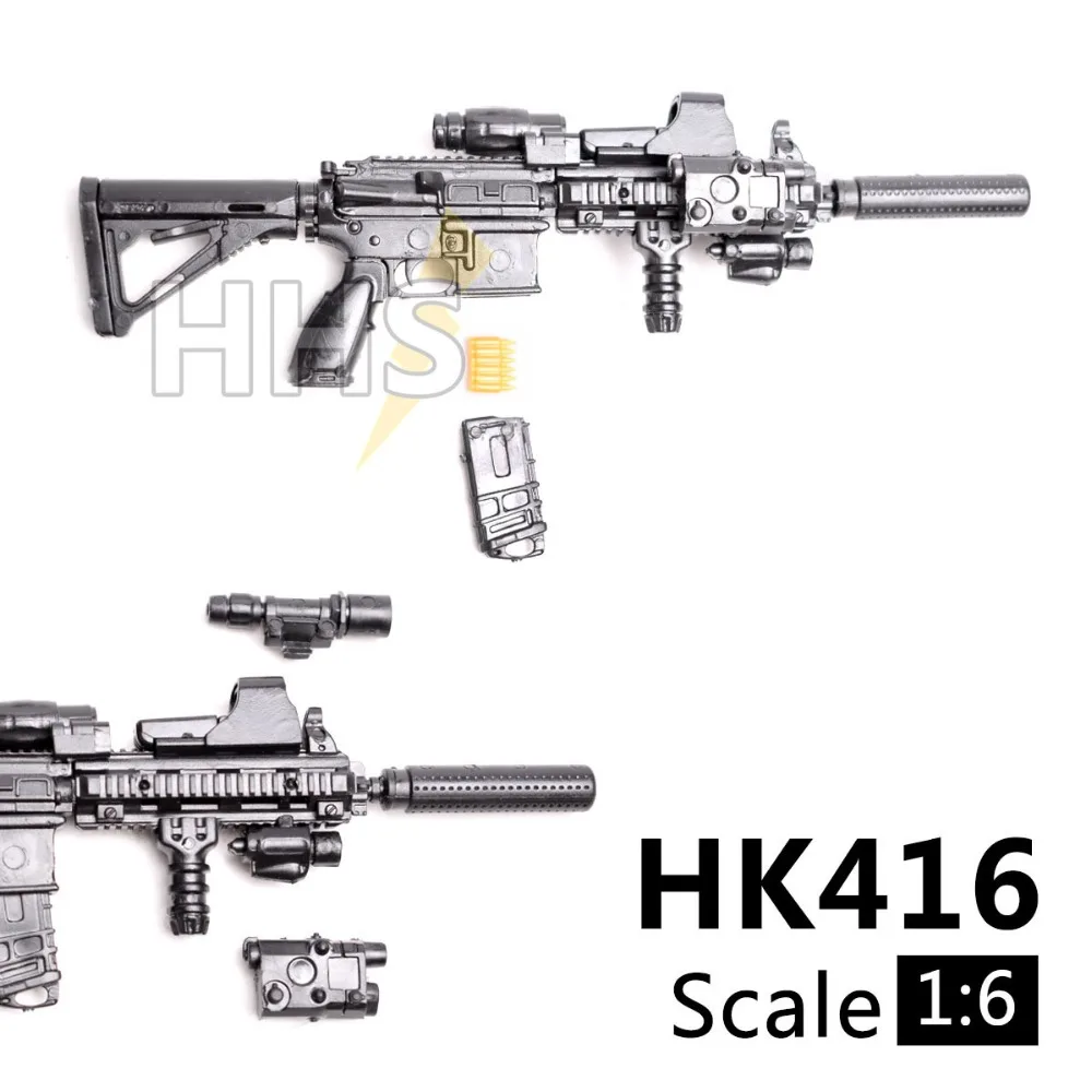 1:6 1/6 масштаб собрать фигурки винтовка HK416 модель пистолет 1/100 солдат части и