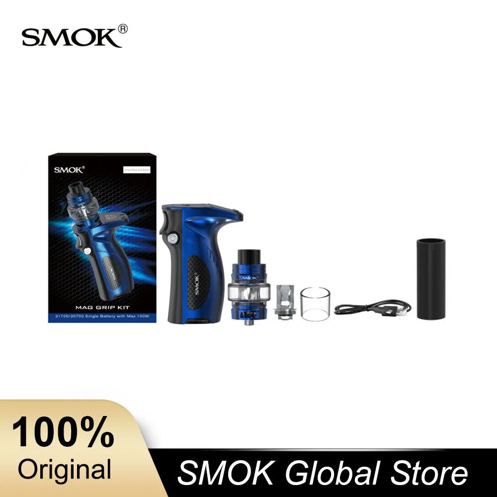 

USA Warehouse Smok Mag Grip Mod wiith 5ml TFV8 Baby V2 Tank Baby V2 S1 S2 Coil 21700/20700/18650 Battery Mag Box Mod Vs Mag