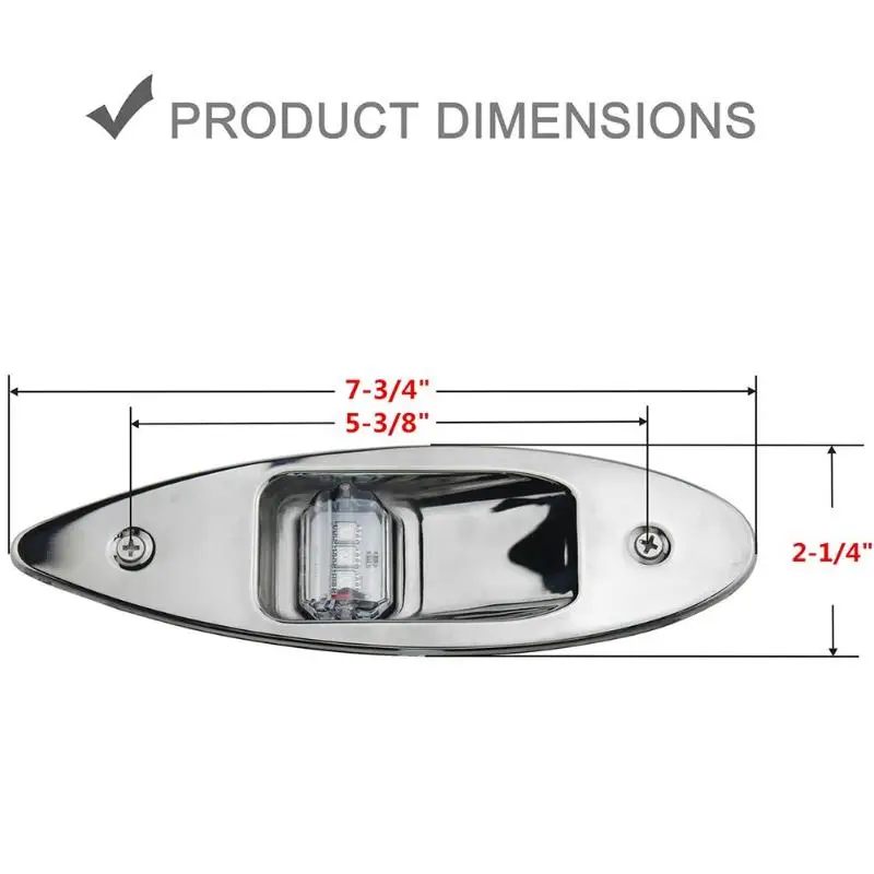 2 шт. Универсальный 12 В заподлицо морской лодки RV светодиодный Сигнальные огни боковой навигации 1 Вт/на водонепроницаемое освещение из нержавеющей стали