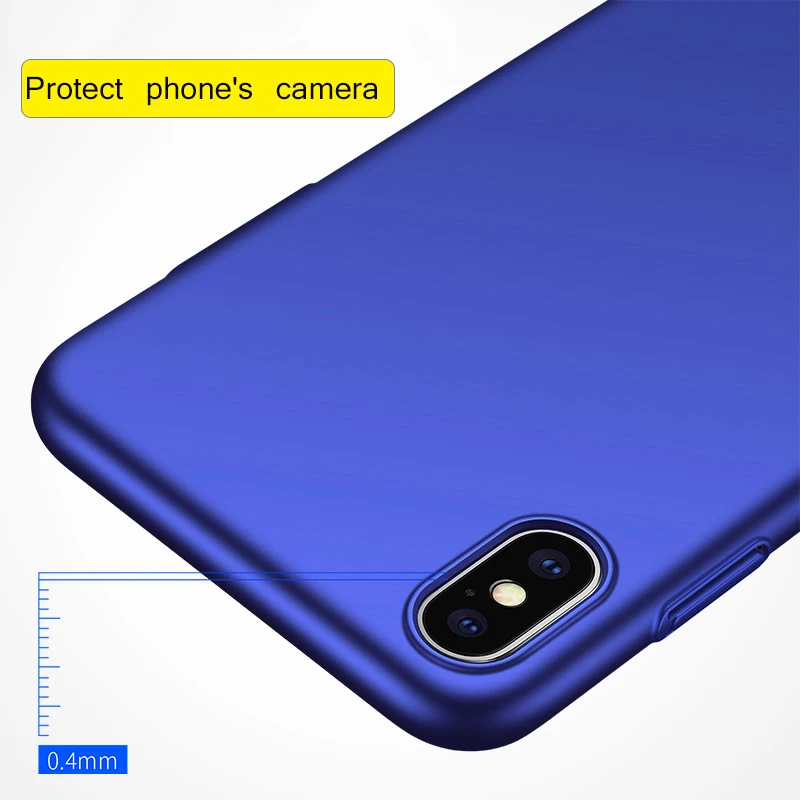 XS Max чехол для iPhone XS чехол для iPhone XR чехол жесткая задняя крышка из ПК Mofi для iPhone X чехол однотонный цвет чистый черный красный