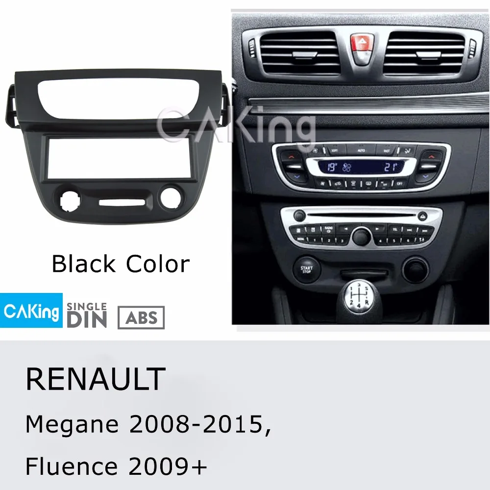 

Single Din Car Fascia Radio Panel for RENAULT Megane 2008-2015, Fluence 2009+ Dash Kit Install Plate Bezel Adapter Facia Cover