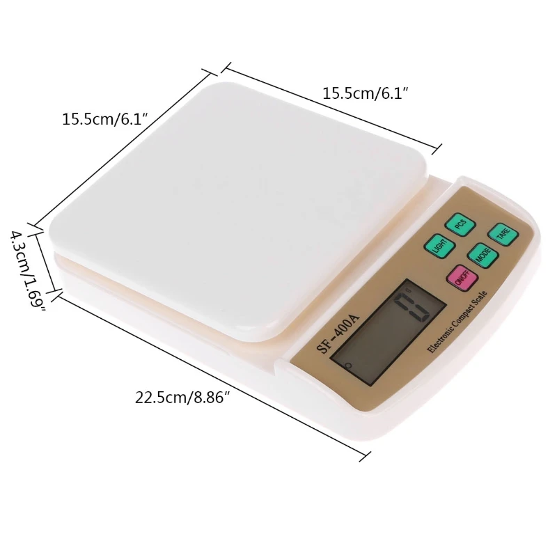 10Kg X 1g Digital Kitchen Electronic Scales Diet Counting Weighing Balance Scale