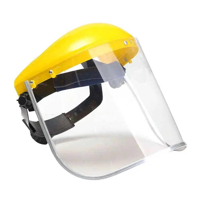 1х Прозрачная защитная шлифовальная маска для лица для защиты глаз - Цвет: Yellow