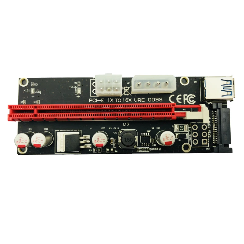 6 шт./лот VER009S PCI-E PCI E 1x до 16x горнодобывающая машина расширитель PCIE адаптер для