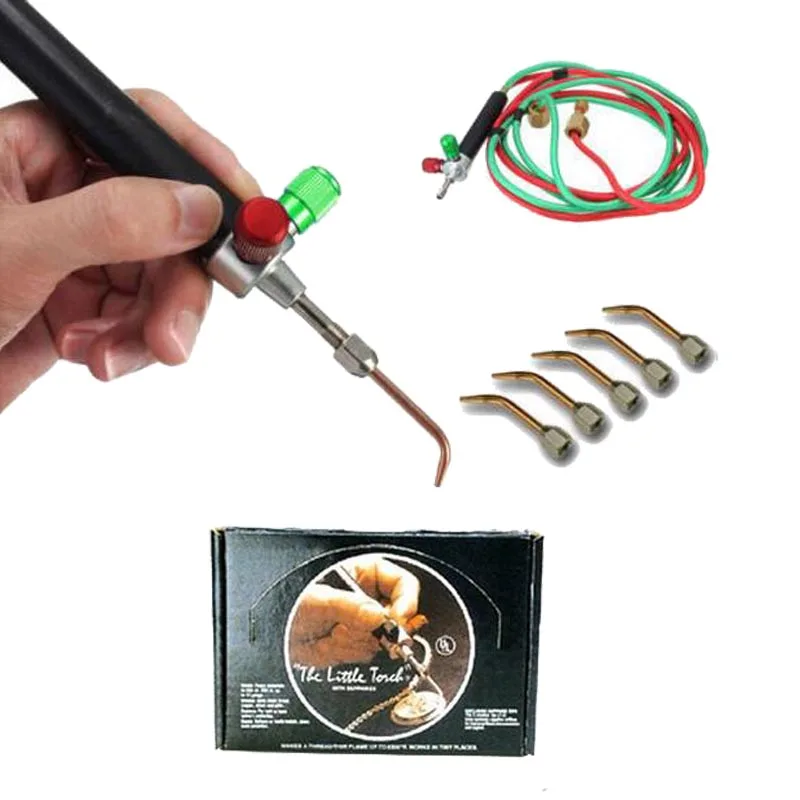 Oxygen & Acetylene Mini Smith Lillte Gas Torch Kit with 5 Tips for