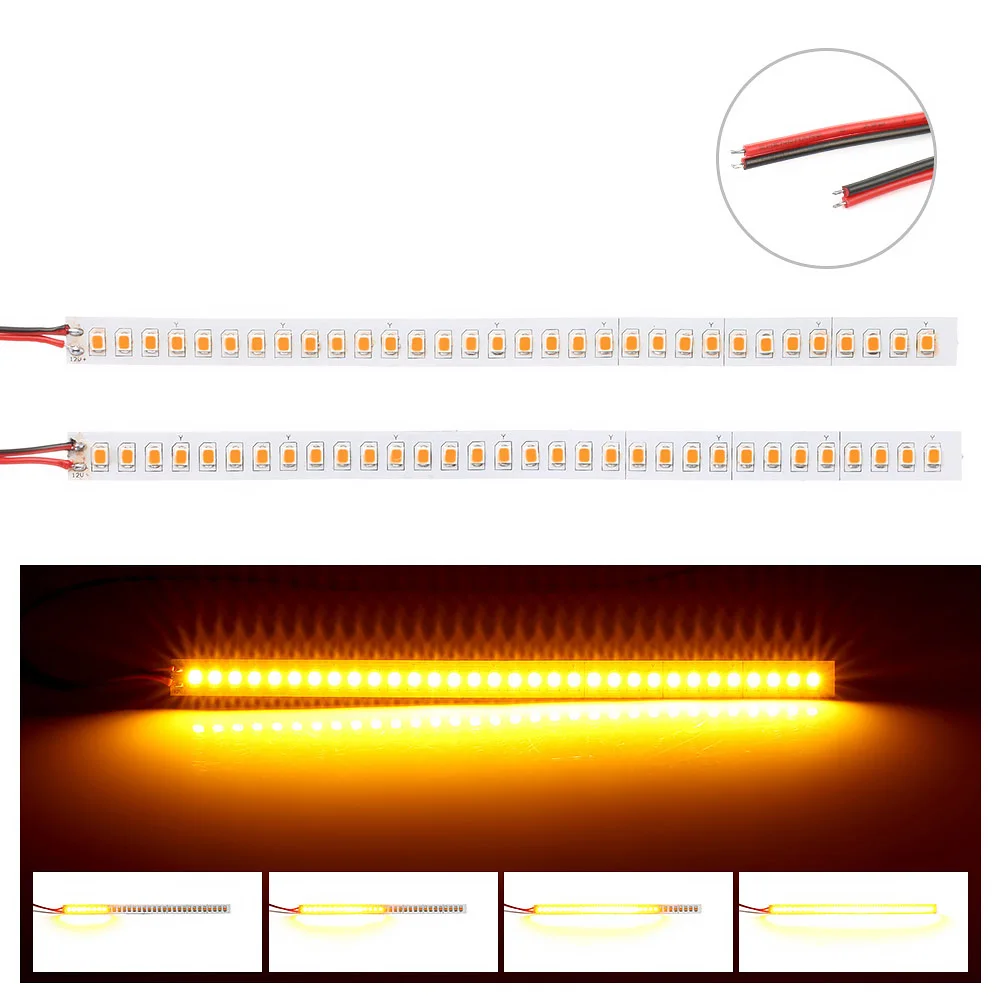 2 шт. 32 светодиодный светильник, полоска указателя поворота, светильник, динамические сигнальные лампы, гибкий светодиодный светильник для автомобиля, для мотоцикла 12 В