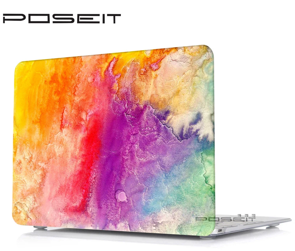 Твердый чехол с мраморным рисунком + силиконовый для клавиатуры Apple Macbook Air 11 13 Pro