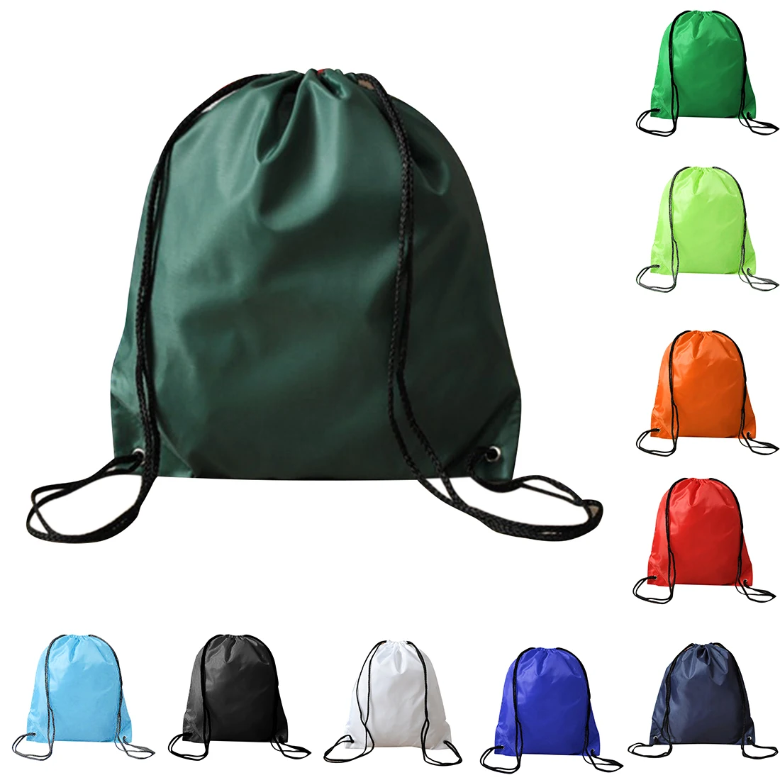 

High Quality Nylon Drawstring Bag Beach Women Men Travel Storage Package Teenagers Backpack sac femme canvas bag