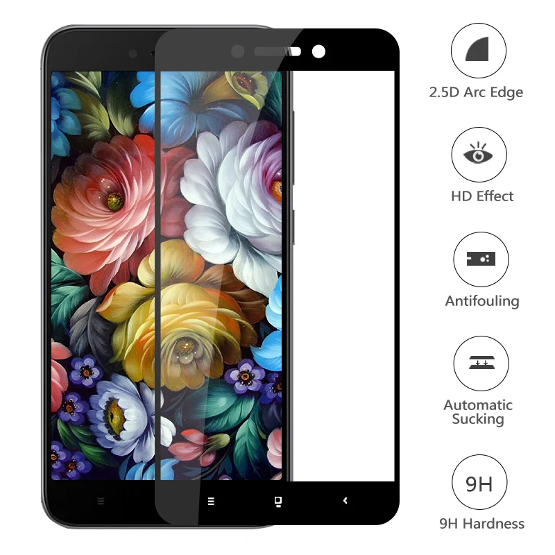 Жесткая Защитная стеклянная пленка для Xiaomi Redmi 5A полноэкранное закаленное стекло