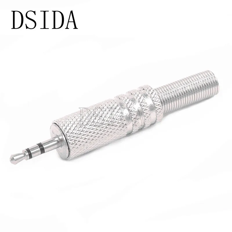 

New And High Quality 2.5mm Plug Connector Stereo Headset Plug Metal 3Poles 2.5 Male Plug Jack Audio Adaptor Soldering
