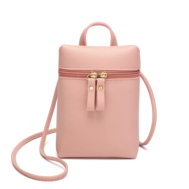 Новая модная женская сумка на плечо, Женская одноцветная дикая Вертикальная Диагональная Сумка через плечо, маленькая сумочка, bolsa feminina# BA30 - Цвет: Розовый
