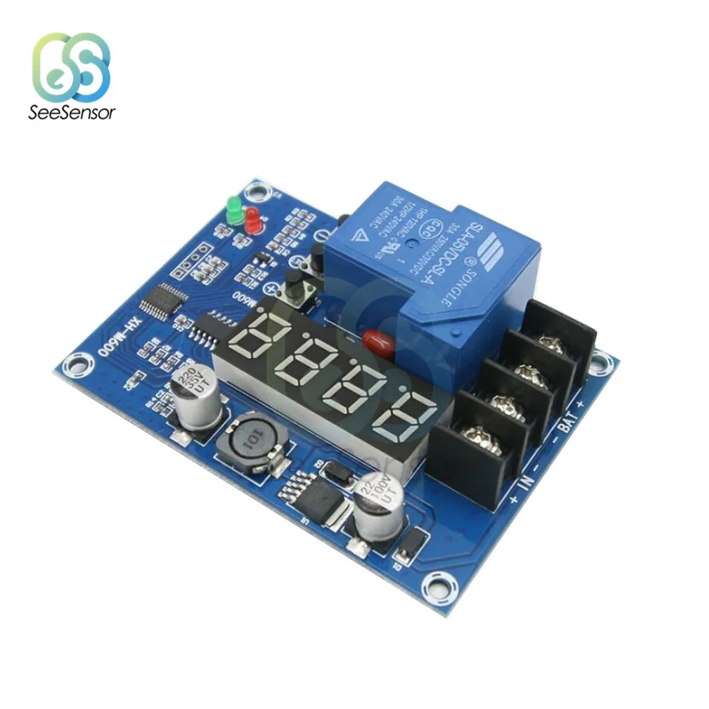 

XH-M600 Digital LED Charger Control Controller Module DC 6V 60V 30A Storage Lithium Battery Charging Protection Board Relay