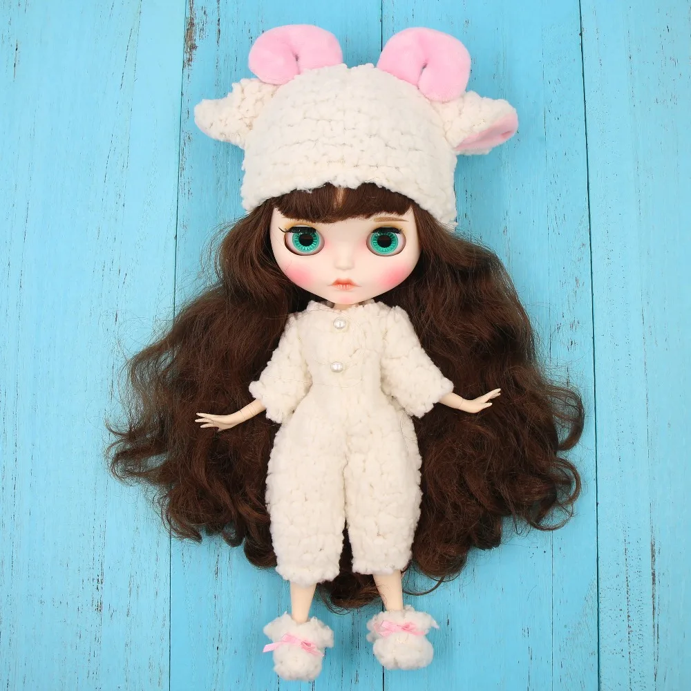 Neo Blythe Doll Sheep Outfit with Hat & Shoes 1