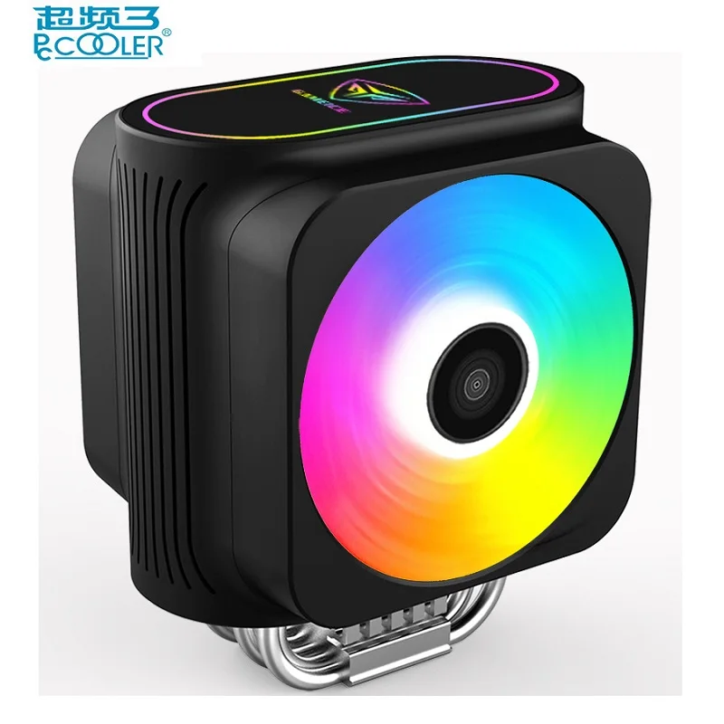 

Pccooler GI-D66A 6 Heatpipe CPU cooler 12cm RGB 3PIN 4PIN Double Quiet Fan For Intel AMD radiator heatsink 120mm CPU cooling Fan