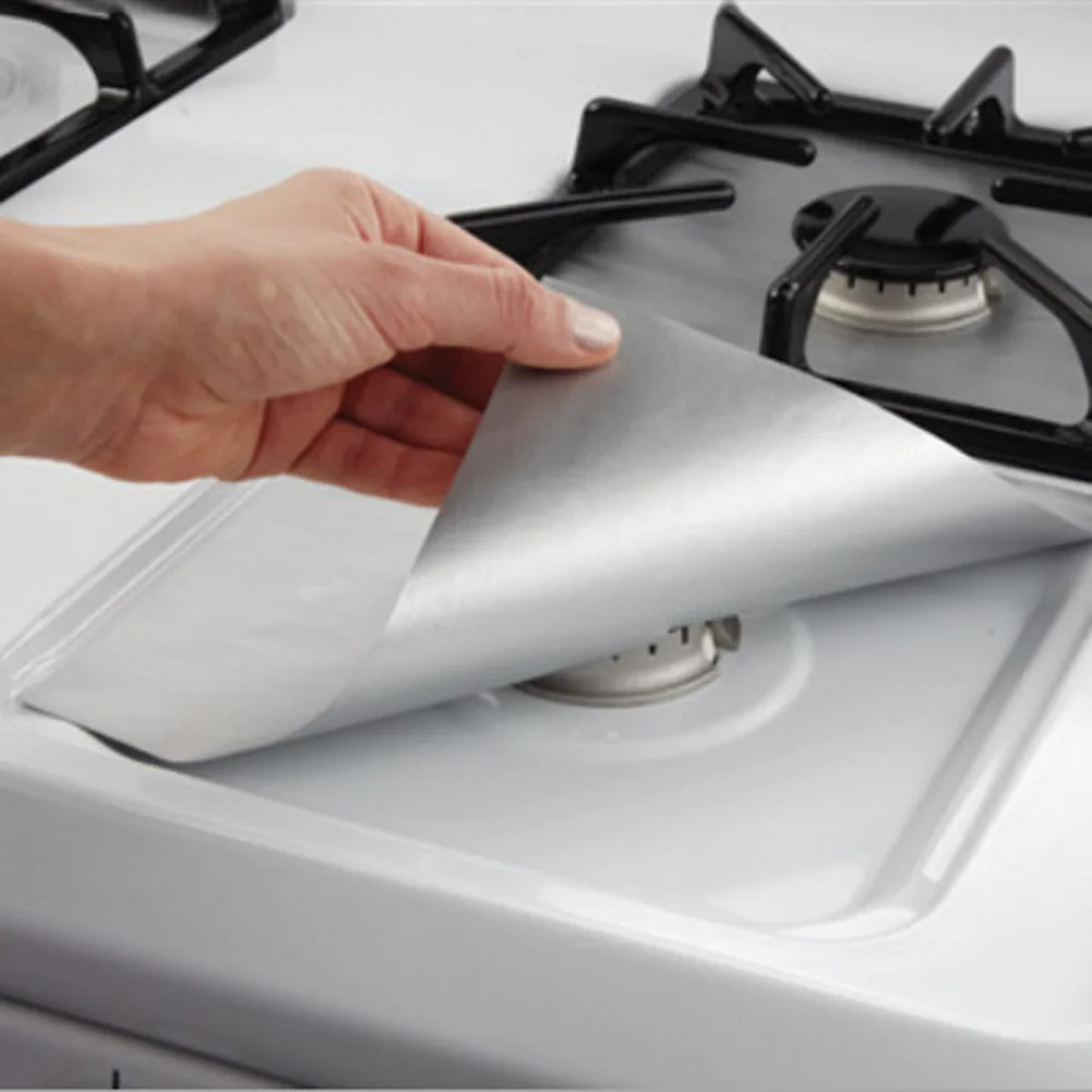 1PCS Reusable Gas Range Stove Top Burner Protector Liner Cover Oil