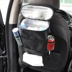 Автомобильная автоматическая спинка для сиденья многокарманная сумка для хранения Органайзер держатель дорожная Вешалка черный