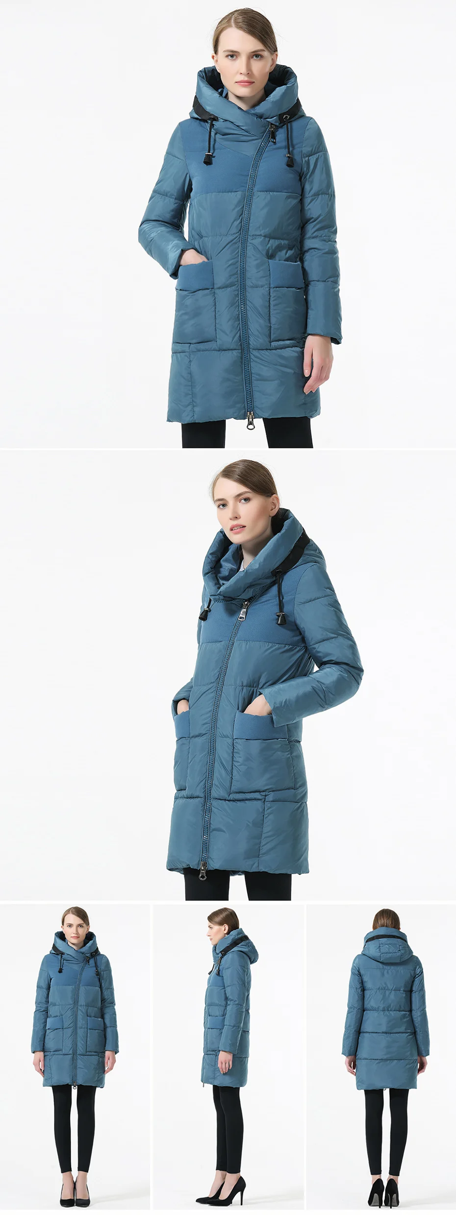 GASMAN Зимняя женская куртка пуховик женский зимний с капюшоном теплая куртка с длинным рукавом Женское пальто