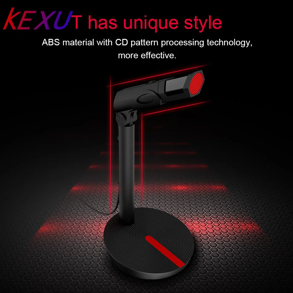Проводной микрофон KEXU USB для студийных игр 360 универсальный ПК профессиональный