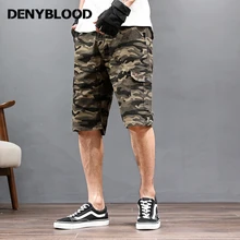 Denyblood джинсы плюс Размеры мужские Шорты Новое поступление; Летнее Камуфляж Cargo Шорты Чино Capris511 пляжные Шорты бермуды 511