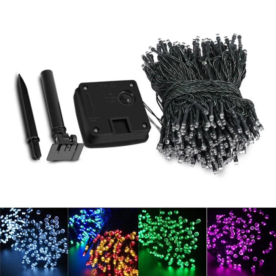 

12M 100LED Solar LED String Light Candle Shape Luces Decoration Outdoor Patio Ambiance Light for Wedding/Party/NewYear/Christmas