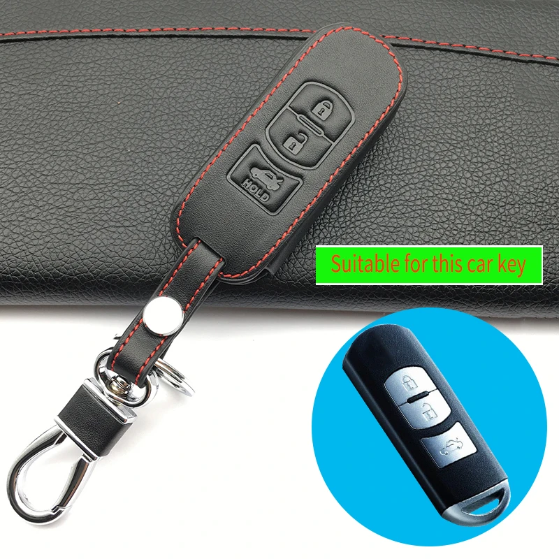 Кожаный чехол для ключей автомобиля 4 кнопки для MAZDA 3/6/MX-5 Miata(2009-2012) CX-7/CX-9(2010-2012) чехол для Fob